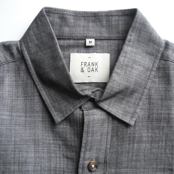 Frank & Oak Grey Solid Long Sleeve - Picture 6 of 8